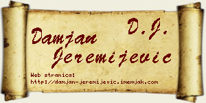 Damjan Jeremijević vizit kartica